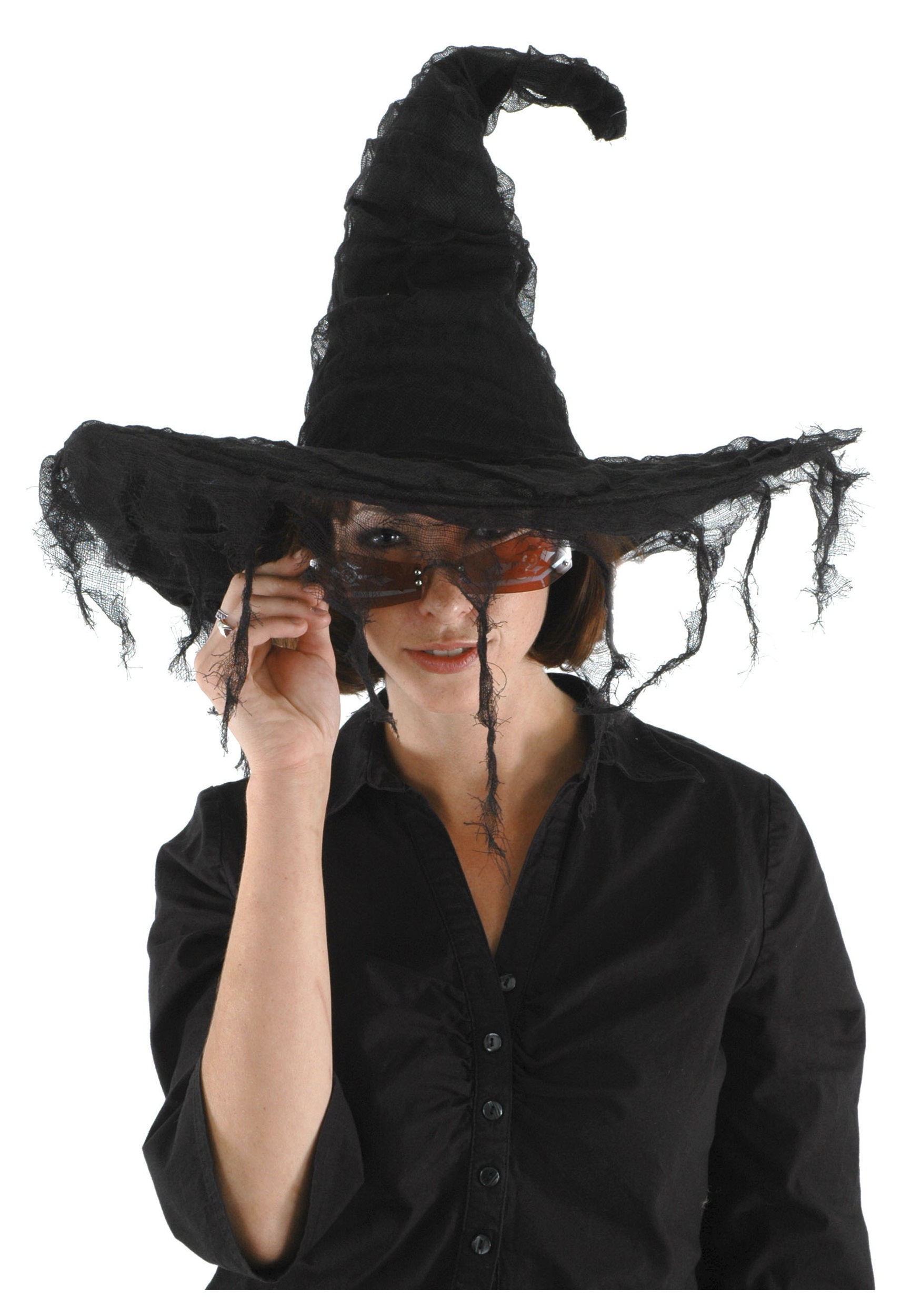 Black Witch Grunge Costume Hat