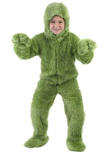 Child Green Furry Jumpsuit Costume Upd
