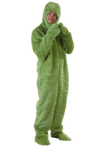 Green Furry Adult Jumpsuit Costume Upd