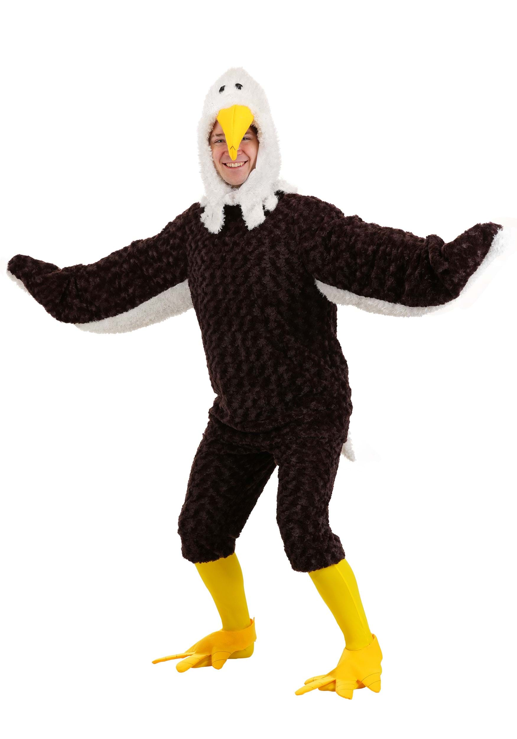 Photos - Fancy Dress Eagle FUN Costumes Bald  Costume | Adult Bird Costumes Brown/White FUN2035AD 