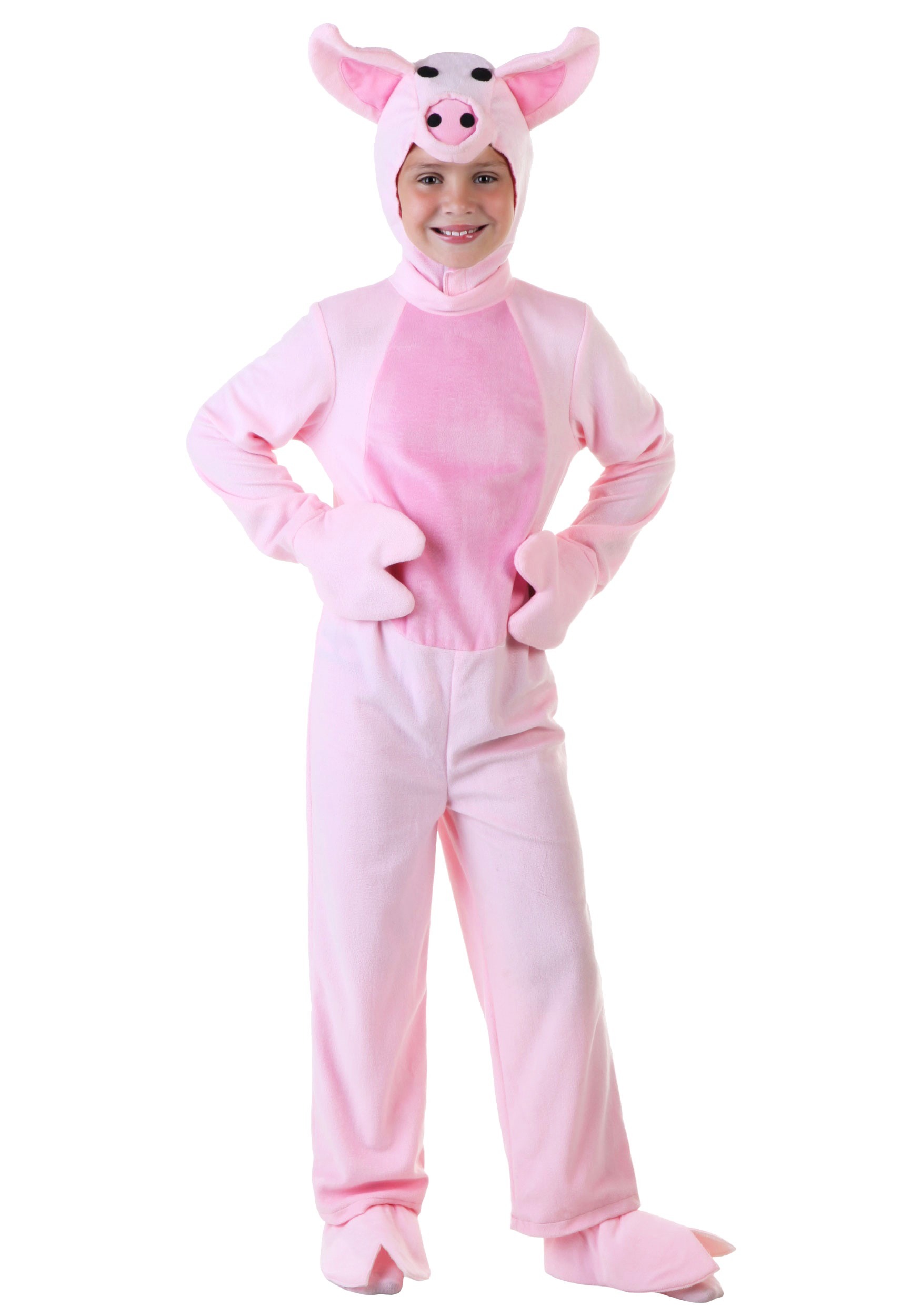 Photos - Fancy Dress FUN Costumes Pink Pig Costume for Kids | Farm Animal Halloween Costume | E