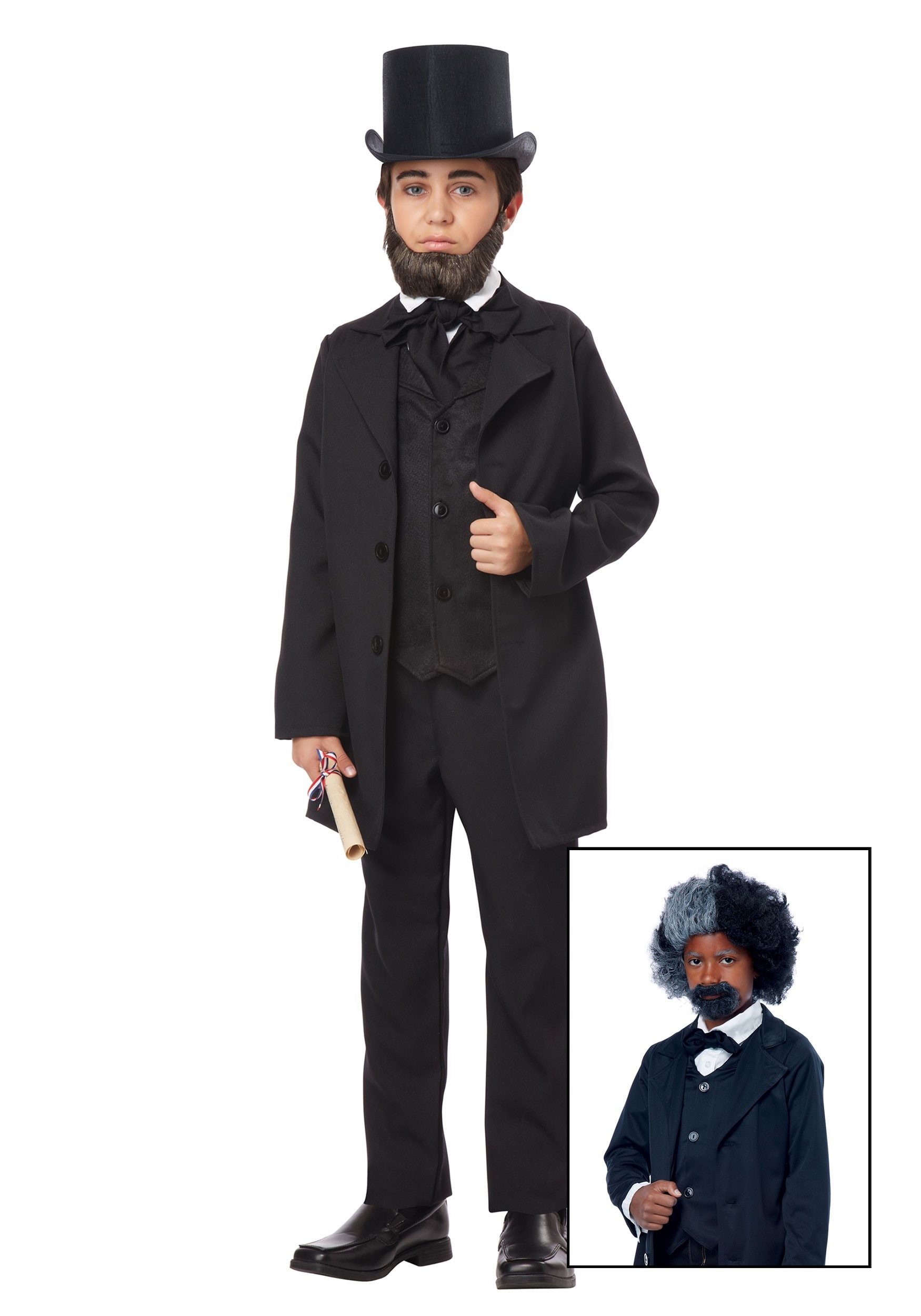 Frederick Douglass/ Abraham Lincoln Costume For Kids