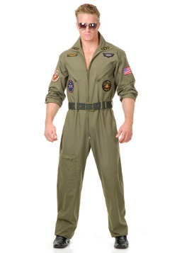 Mens Plus Size Pilot Jumpsuit Costume