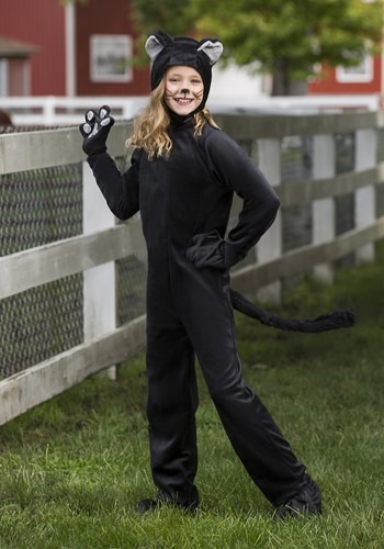 Black Cat Costume for Kids | Warm Halloween Costume