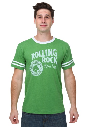Rolling Rock Mens Kelly/White T-Shirt