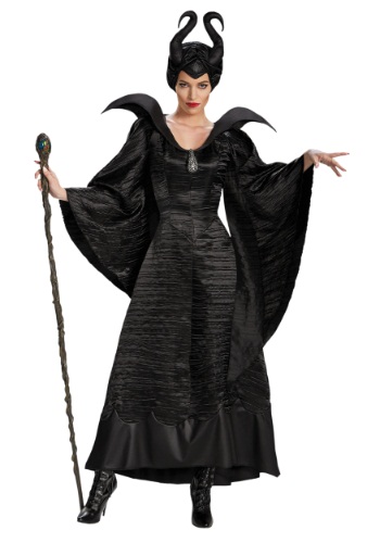 Maleficent Deluxe Christening Plus Size Womens Black Gown
