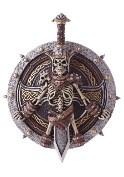 Skeleton Viking Lord Shield & Sword