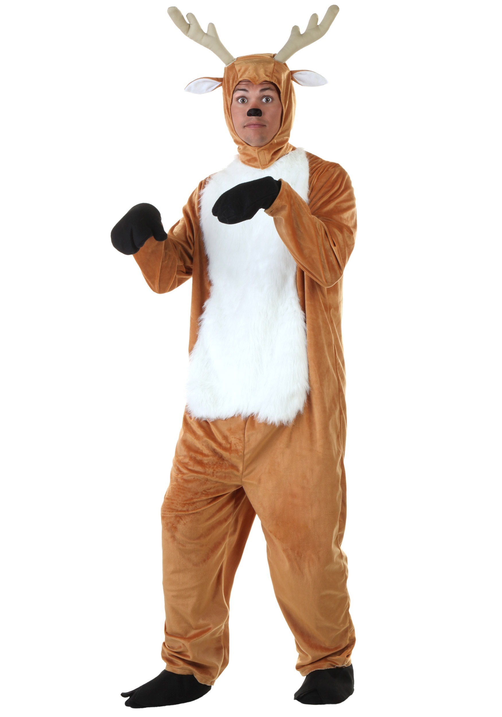 Photos - Fancy Dress FUN Costumes Plus Size Brown Deer Costume for Adults Brown FUN1312PL