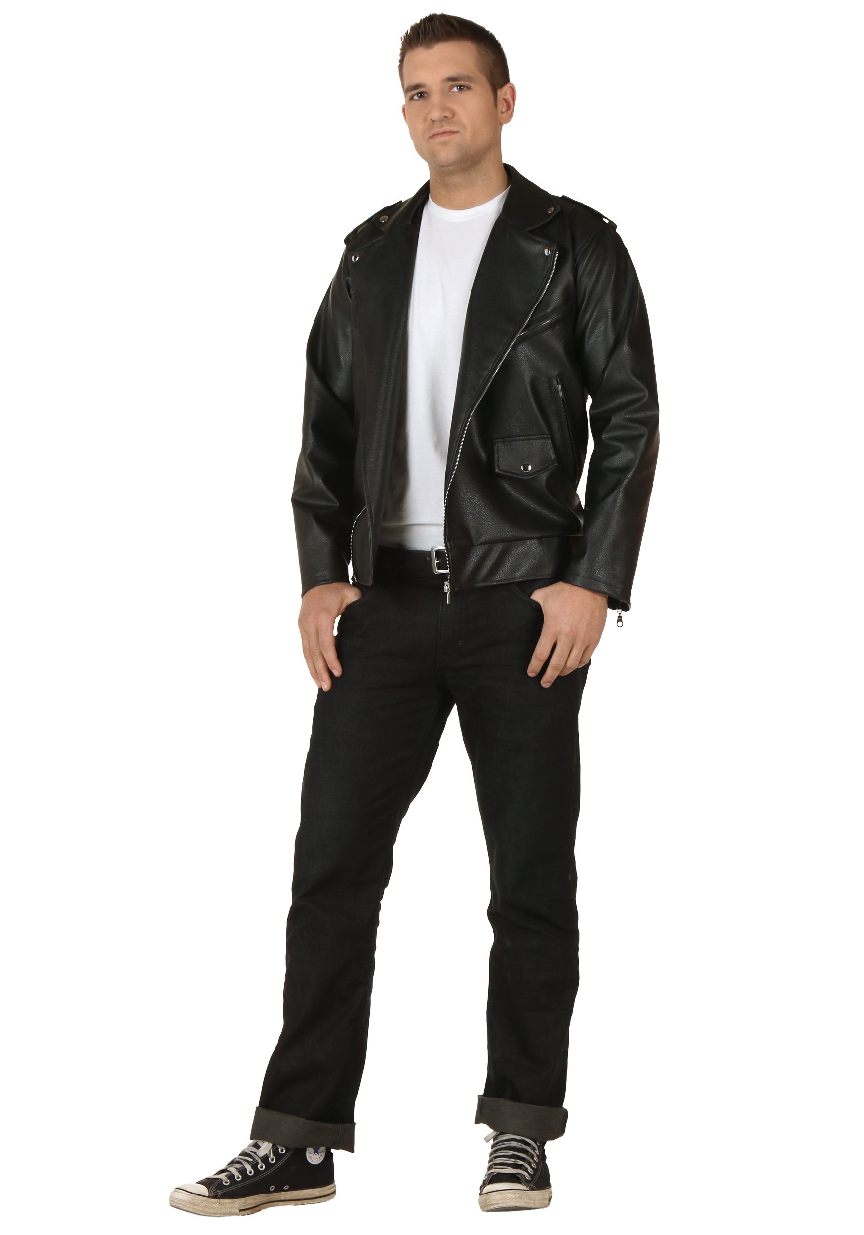 Photos - Fancy Dress FUN Costumes Adult Grease Authentic T-Birds Jacket Costume | Exclusive Bla