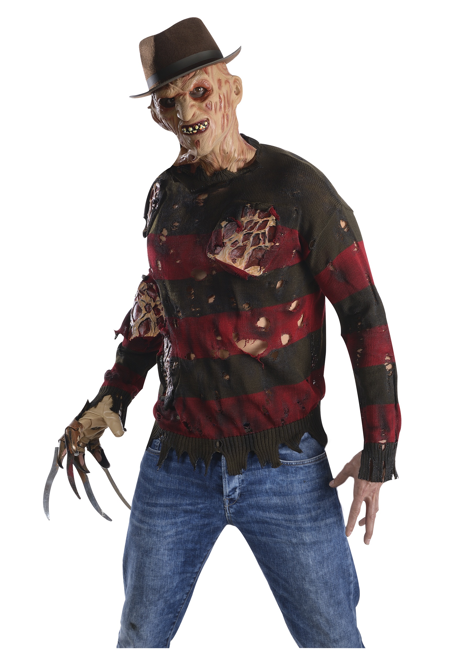 Freddy Costume Sweater w/ Burned Flesh Adult