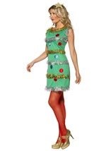 Women's Christmas Tree Costume Dress Alt2