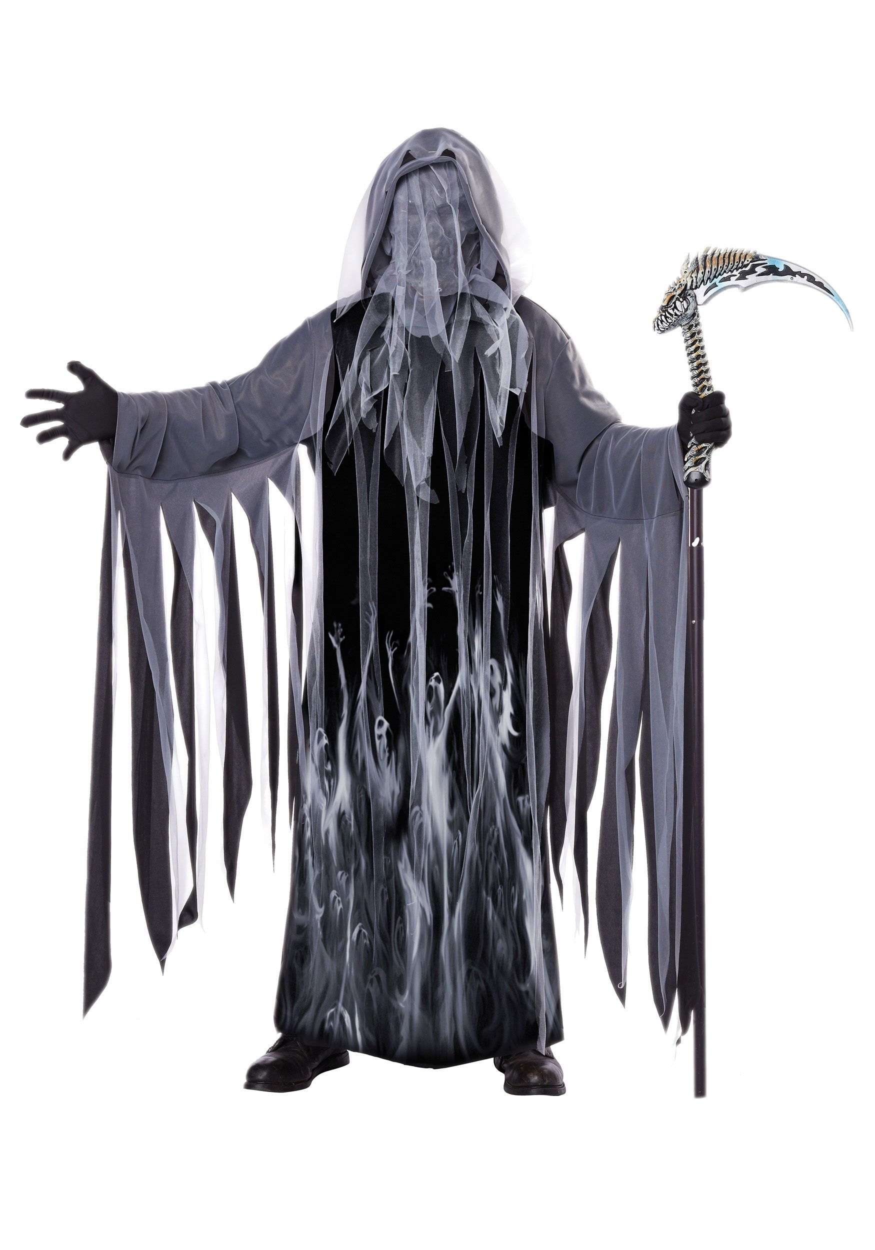 Photos - Fancy Dress California Costume Collection Soul Taker Mens Costume Gray CA01356 