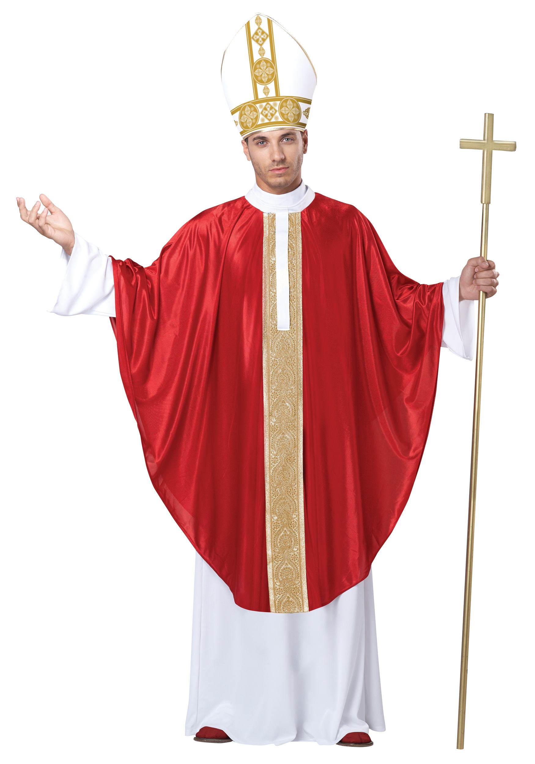 Photos - Fancy Dress California Costume Collection Pope Men's Costume Red/White CA01369 