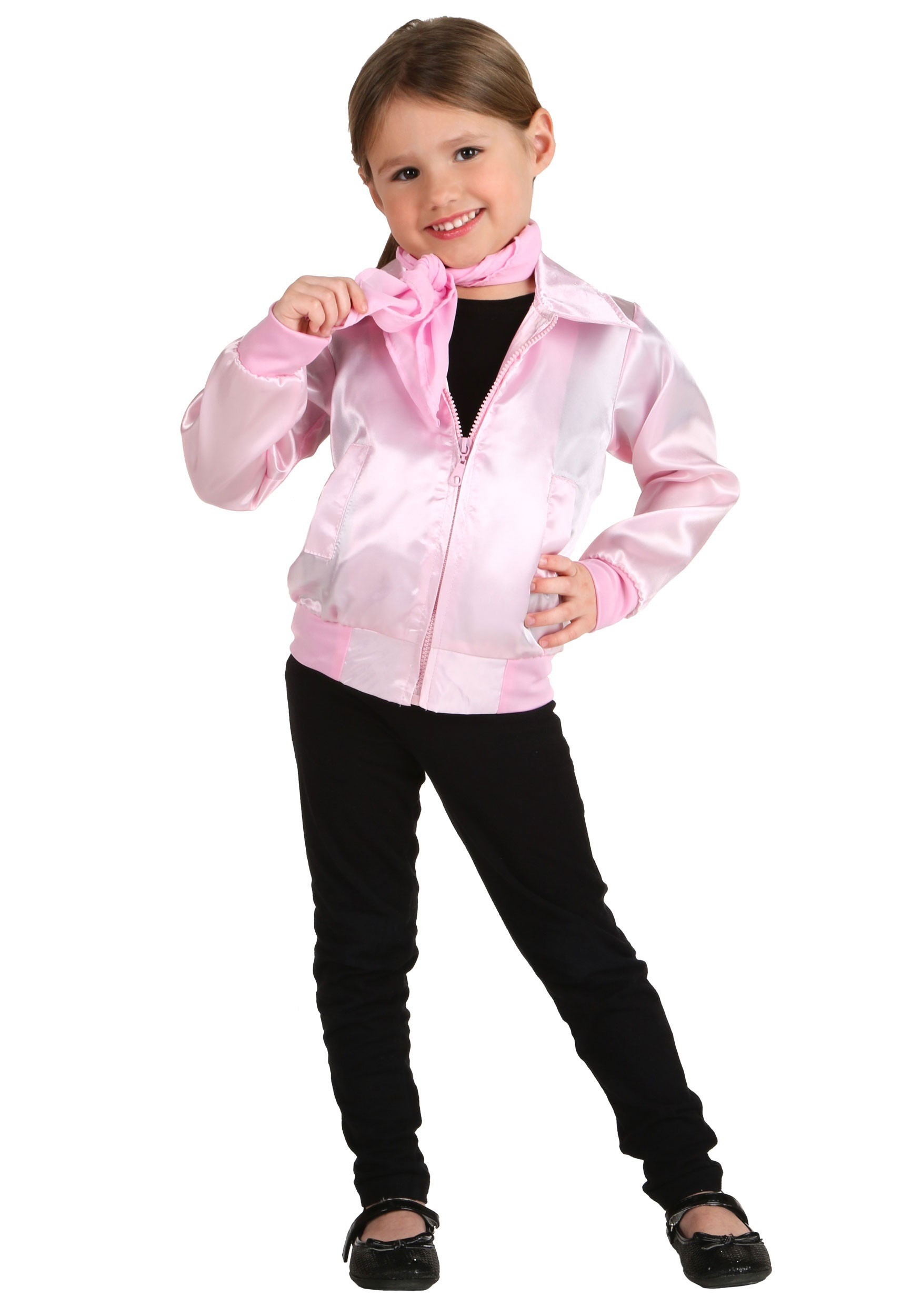 Photos - Fancy Dress Toddler FUN Costumes  Pink Ladies Grease Jacket Costume Black/Pink GRE6 