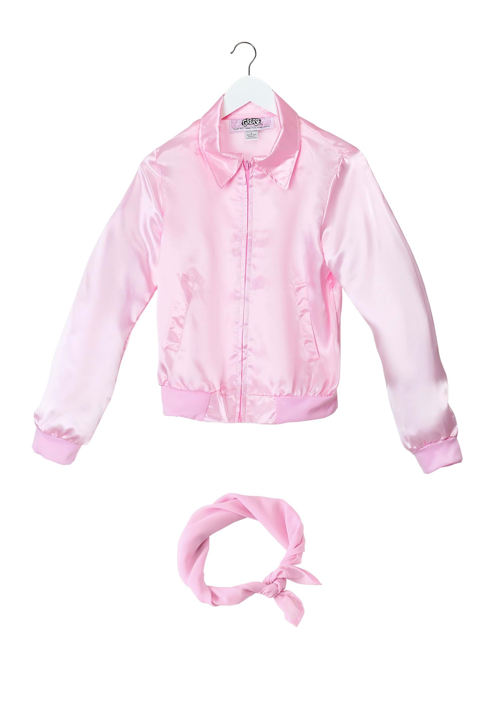 Adult Pink Ladies 50's Satin Varsity Jacket Grease Costume