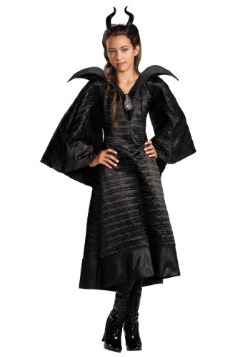 Deluxe Black Maleficent Christening Gown Girls Costume