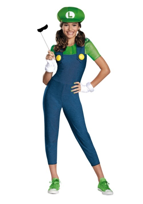 Tween Girls Luigi Costume