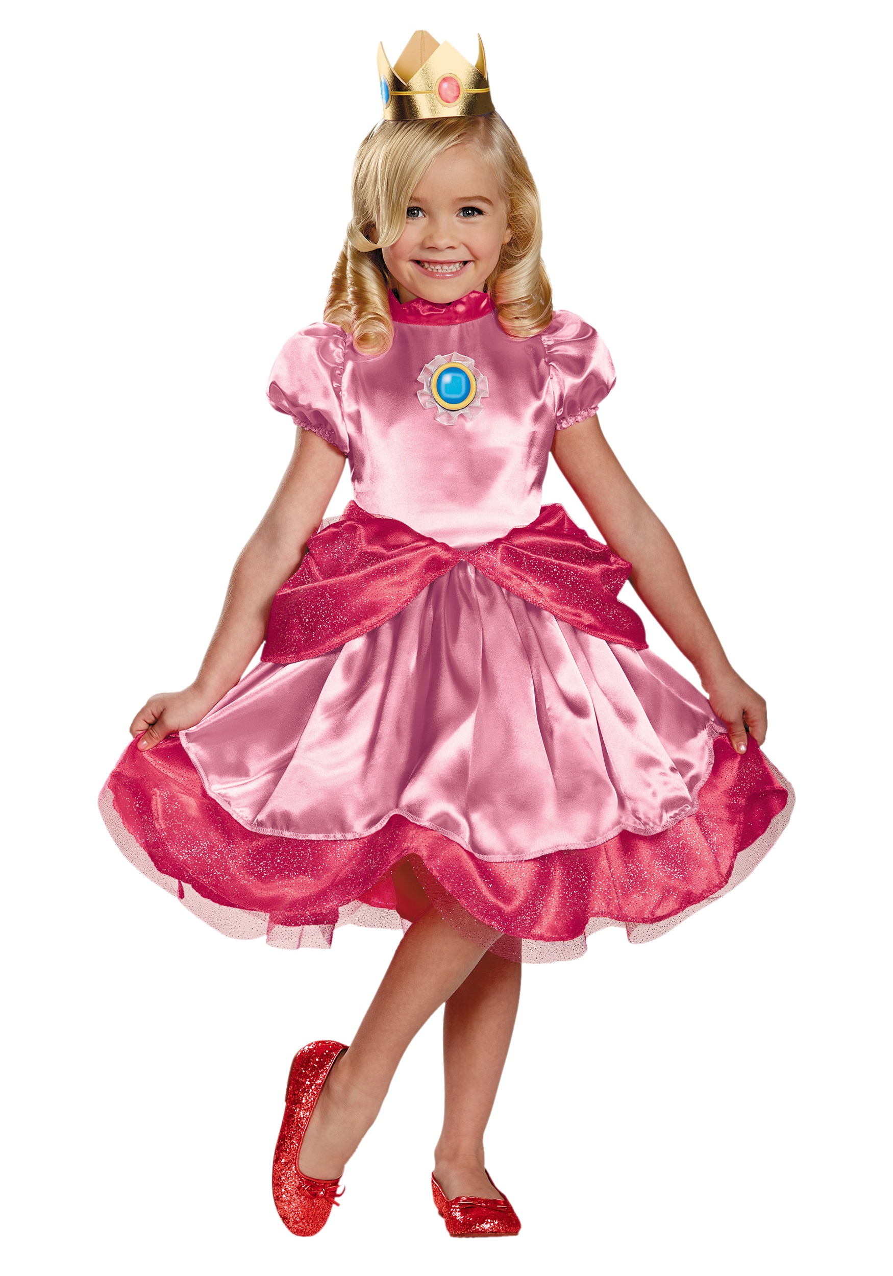 Photos - Fancy Dress Toddler Disguise  Princess Peach Costume Pink/Blue DI73686 