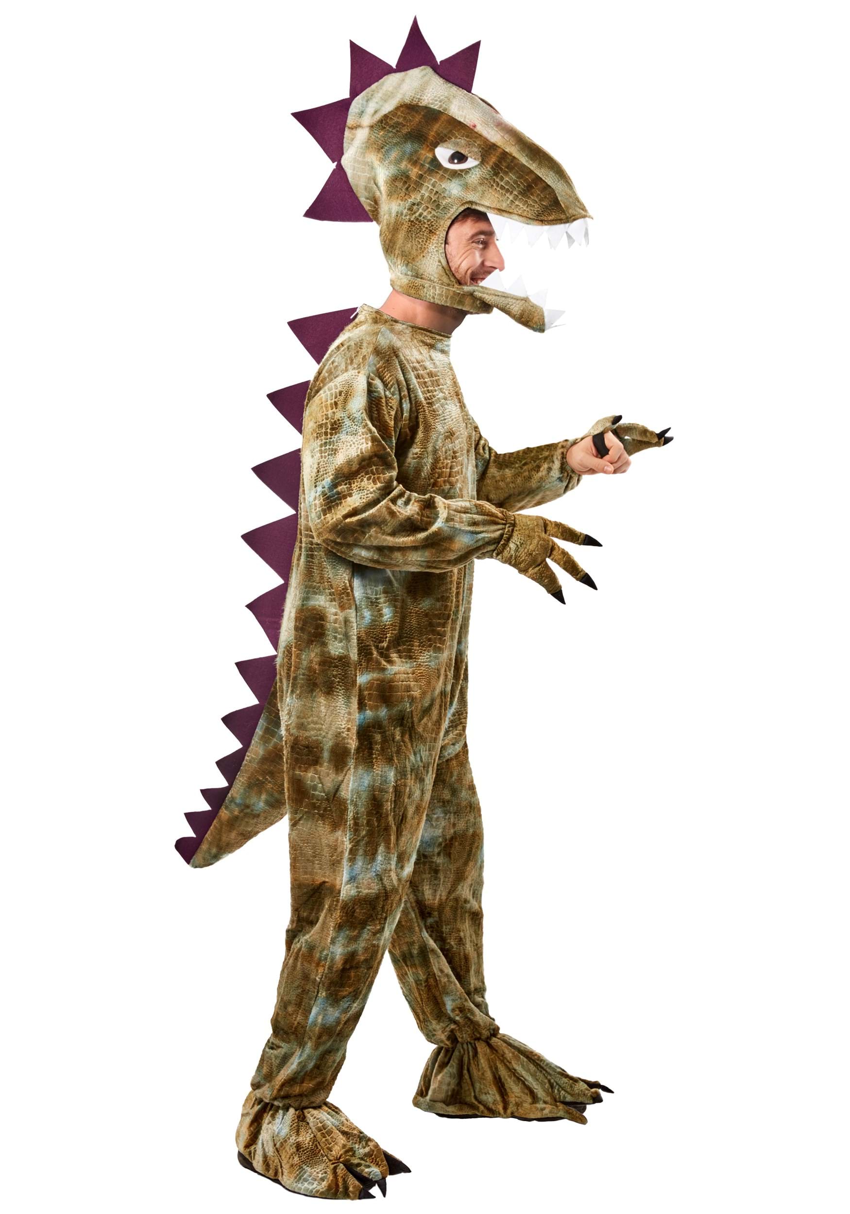 Green Dinosaur Mascot Adult Costume