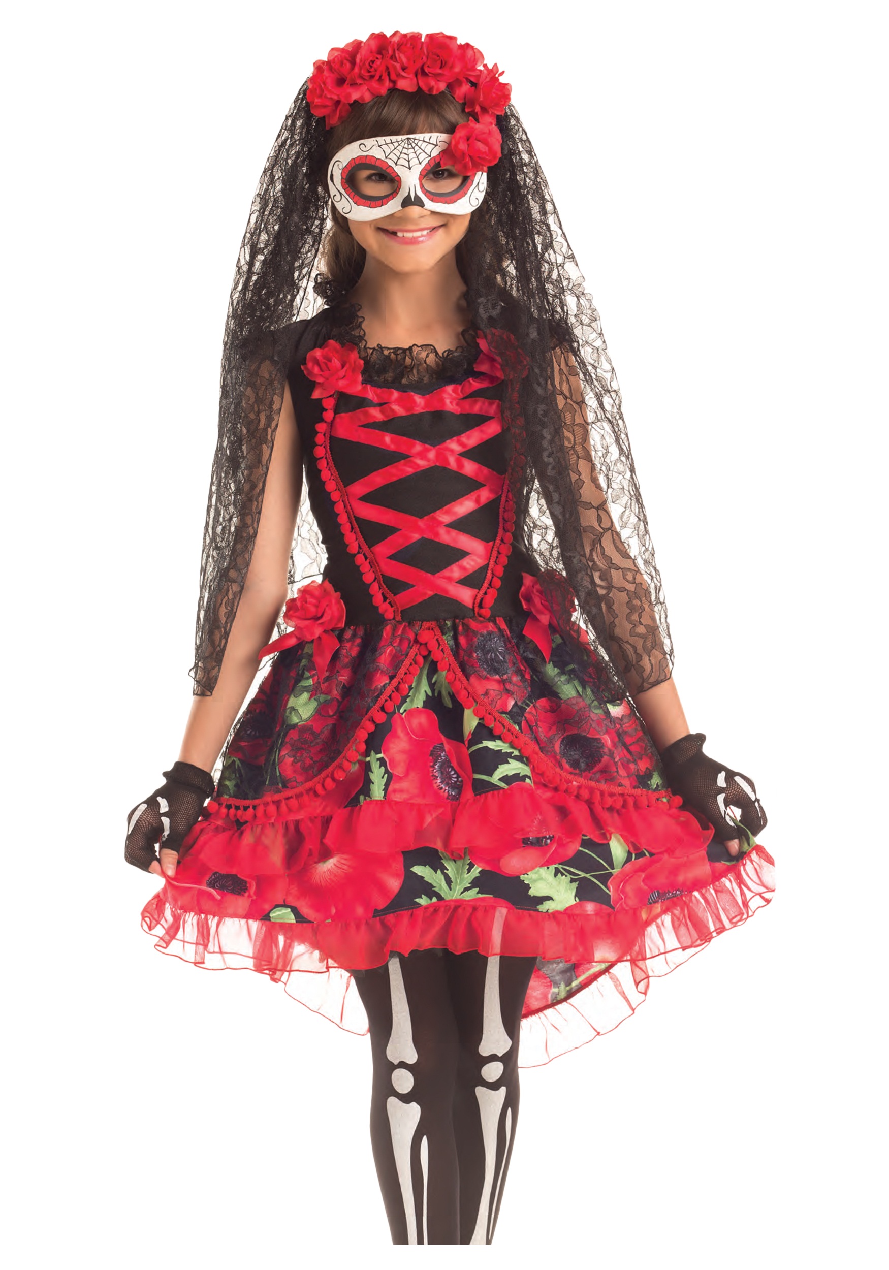 Day of the Dead Senorita Costume for a Child