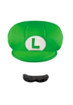 Luigi Child Hat and Mustache