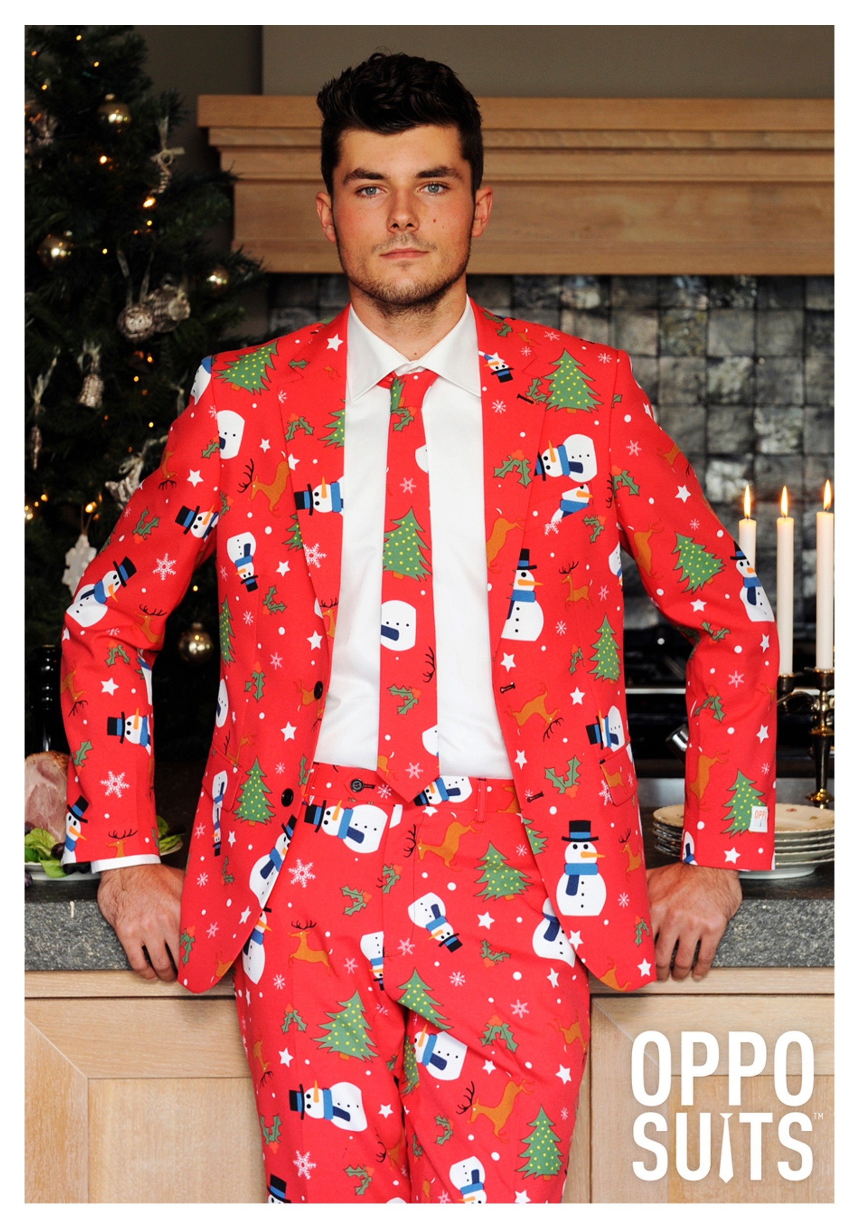 Mens Red Christmas Costume Suit