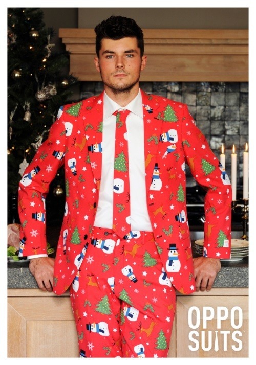 Men's Red Christmas Suit