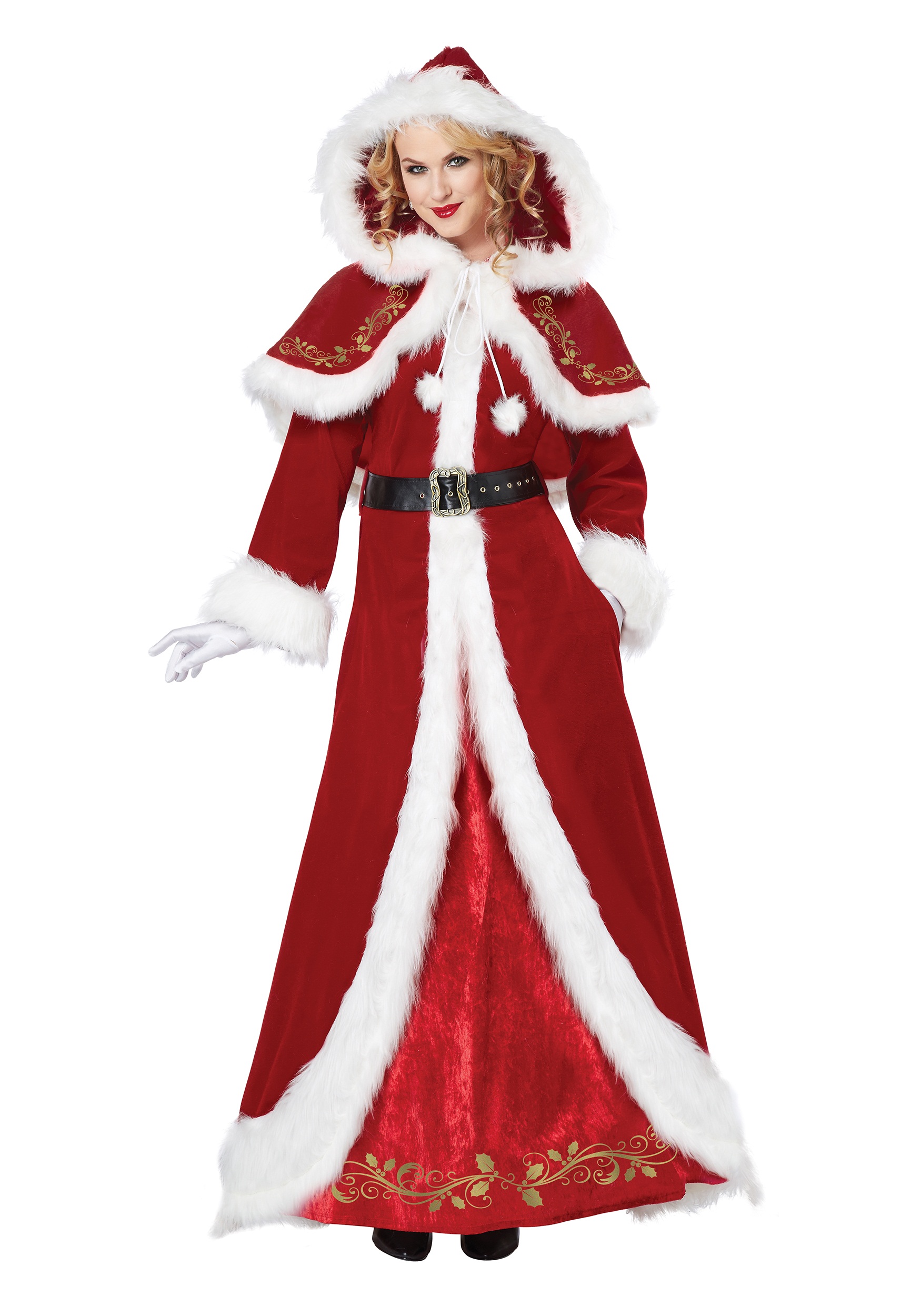 Photos - Fancy Dress California Costume Collection Deluxe Classic Mrs. Claus Costume Red/Wh 