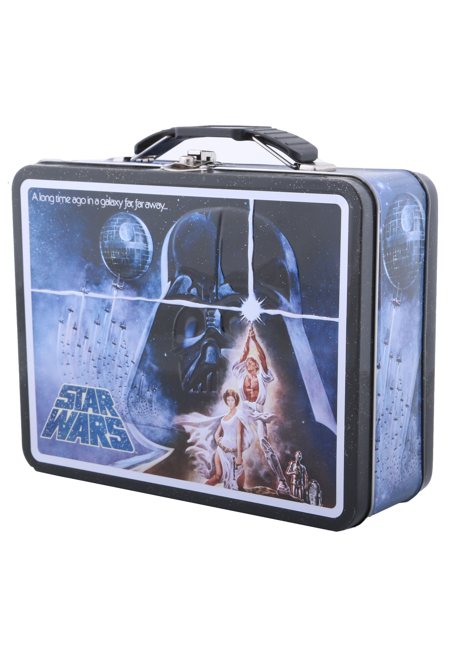 Star Wars A New Hope Movie Poster Art Large Tin Tote Lunchbox NEW UNUSED 