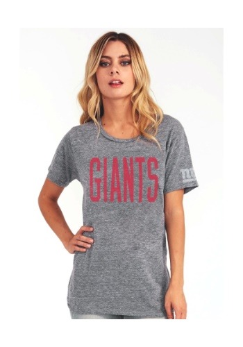Womens Touchdown Triblend Crew New York Giants T-Shirt