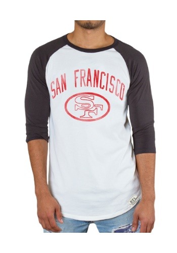 Red Zone Raglan San Francisco 49ers Mens T-Shirt