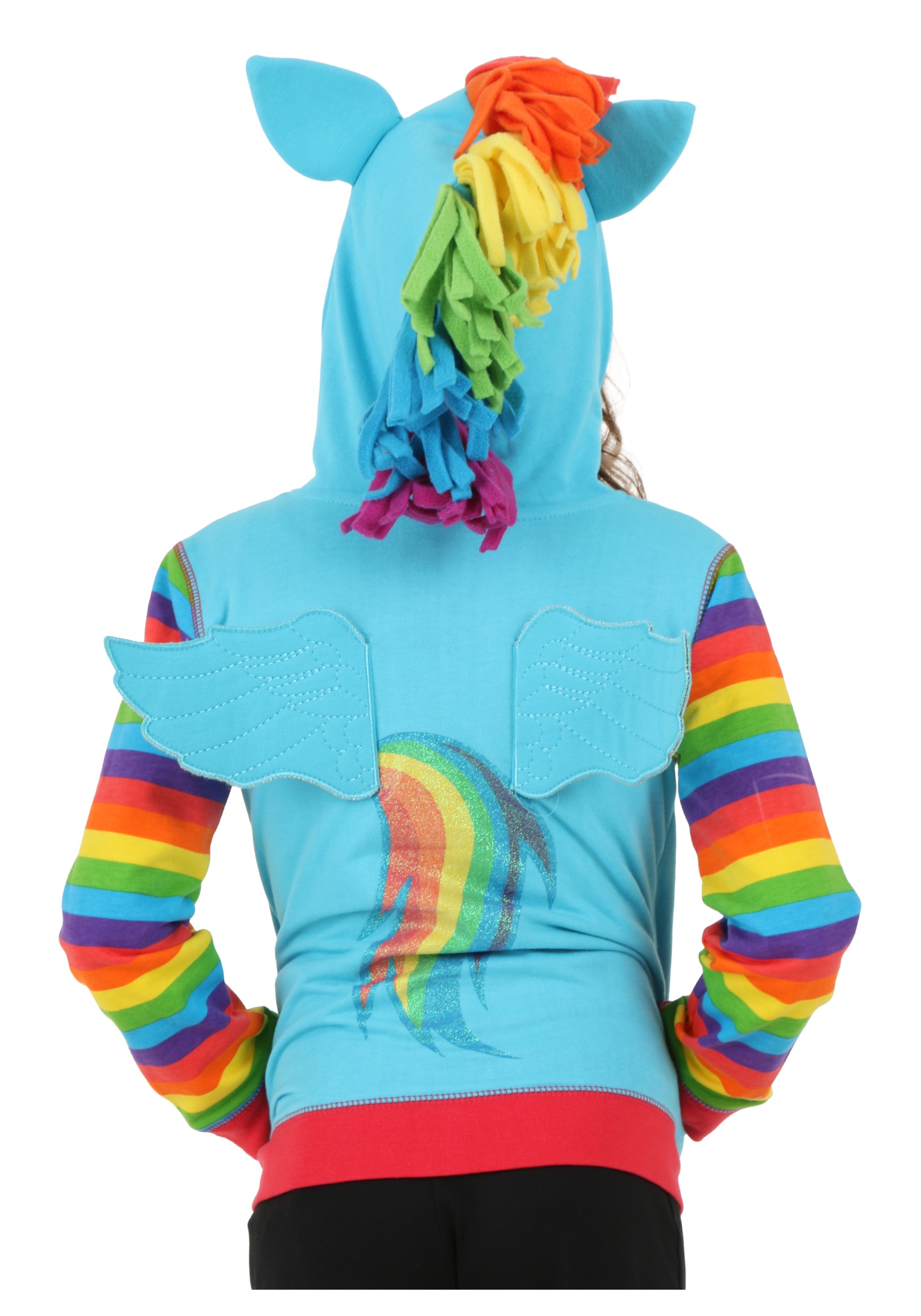 Rainbow Dash Girl's Costume Hoodie