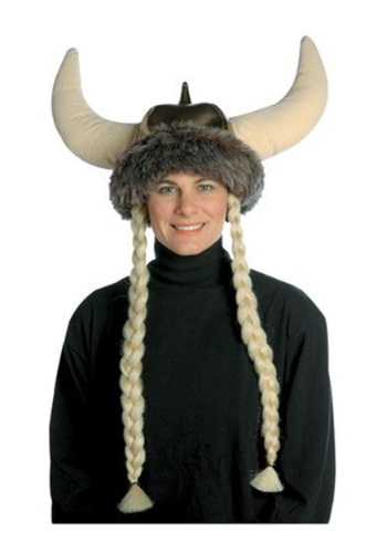 Adult Space Viking Hat with Braids
