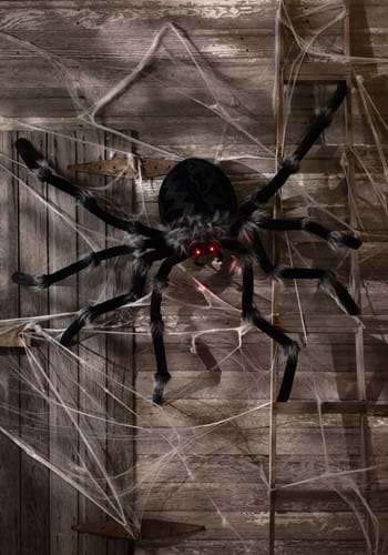 Huge Spider with Light Up Eyes Halloween Decoration