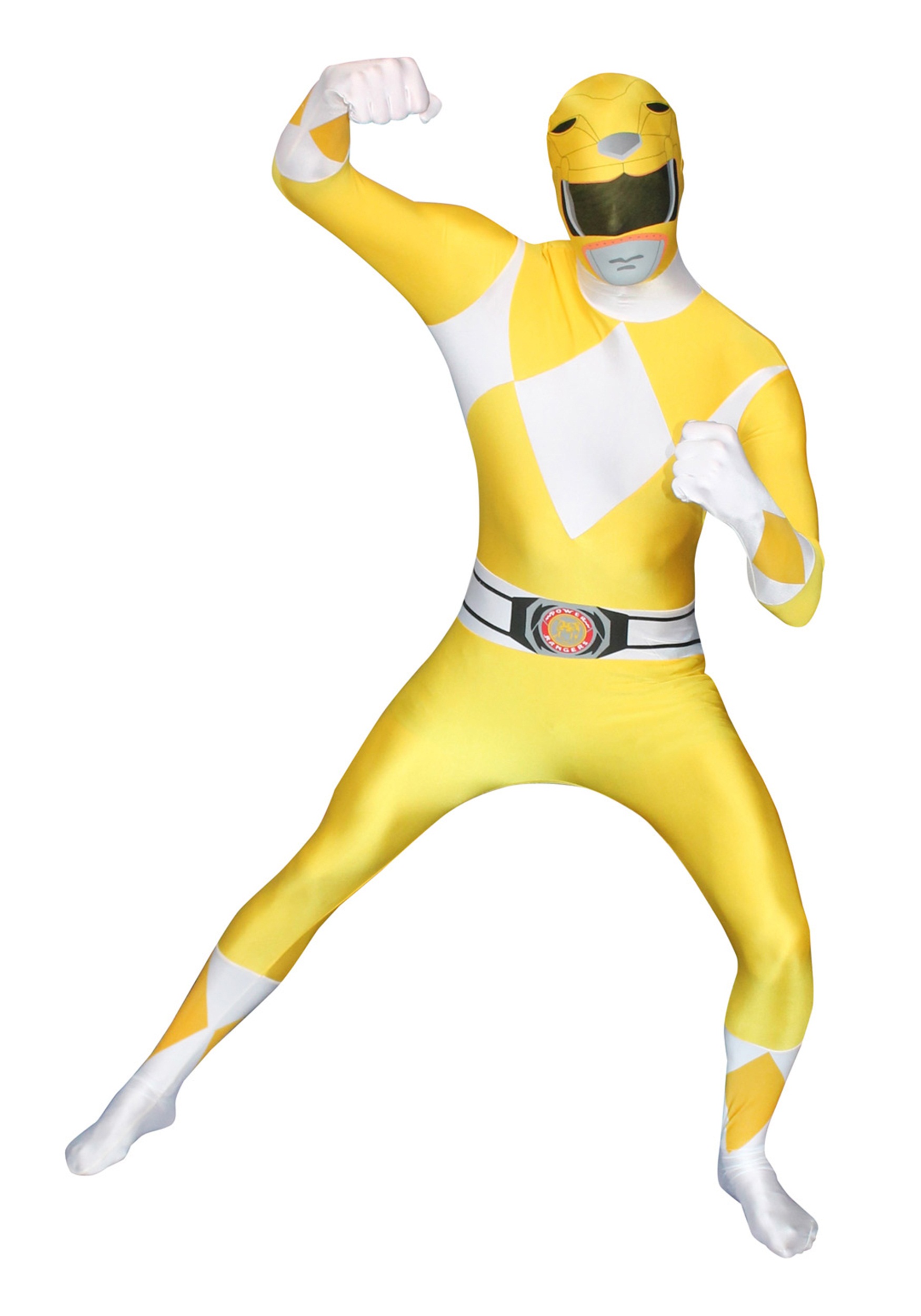 The Power Rangers Yellow Rangers Costume Adult T-shirt Tee,Small 