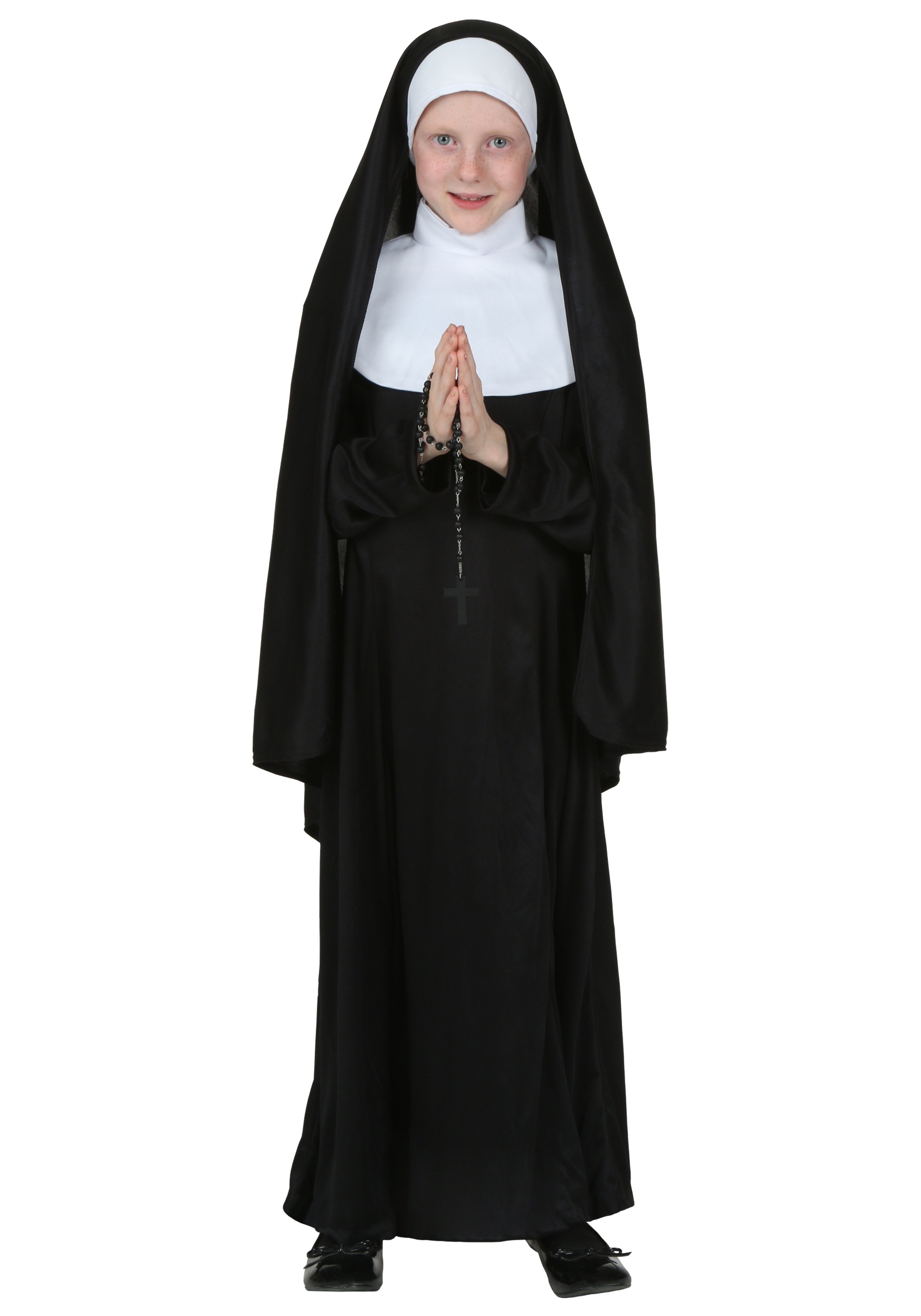 Photos - Fancy Dress FUN Costumes Nun Costume for Girls Black/White FUN2921CH