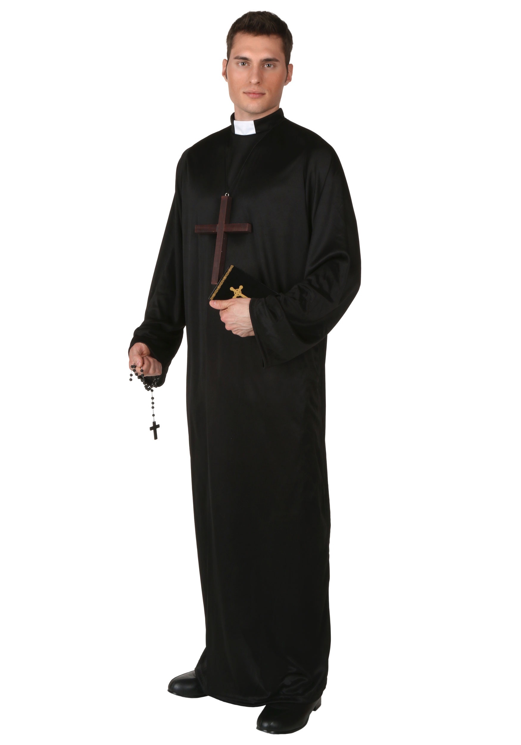 Photos - Fancy Dress FUN Costumes Men's Pious Priest Plus Size Costume Black FUN2920PL