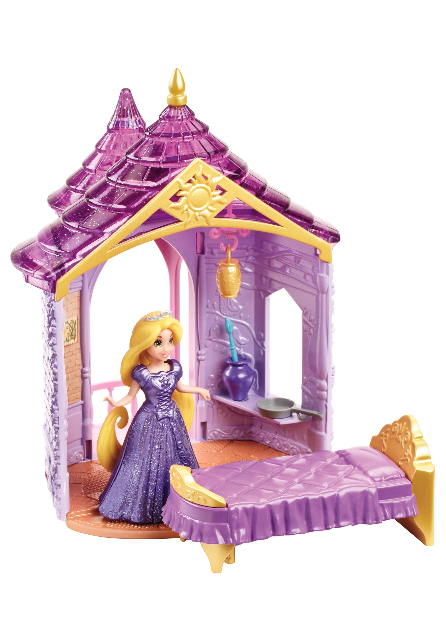 Details about   Disney Princess Little Kingdom Magiclip Tangled Rapunzel Doll Polly Pocket X9411 