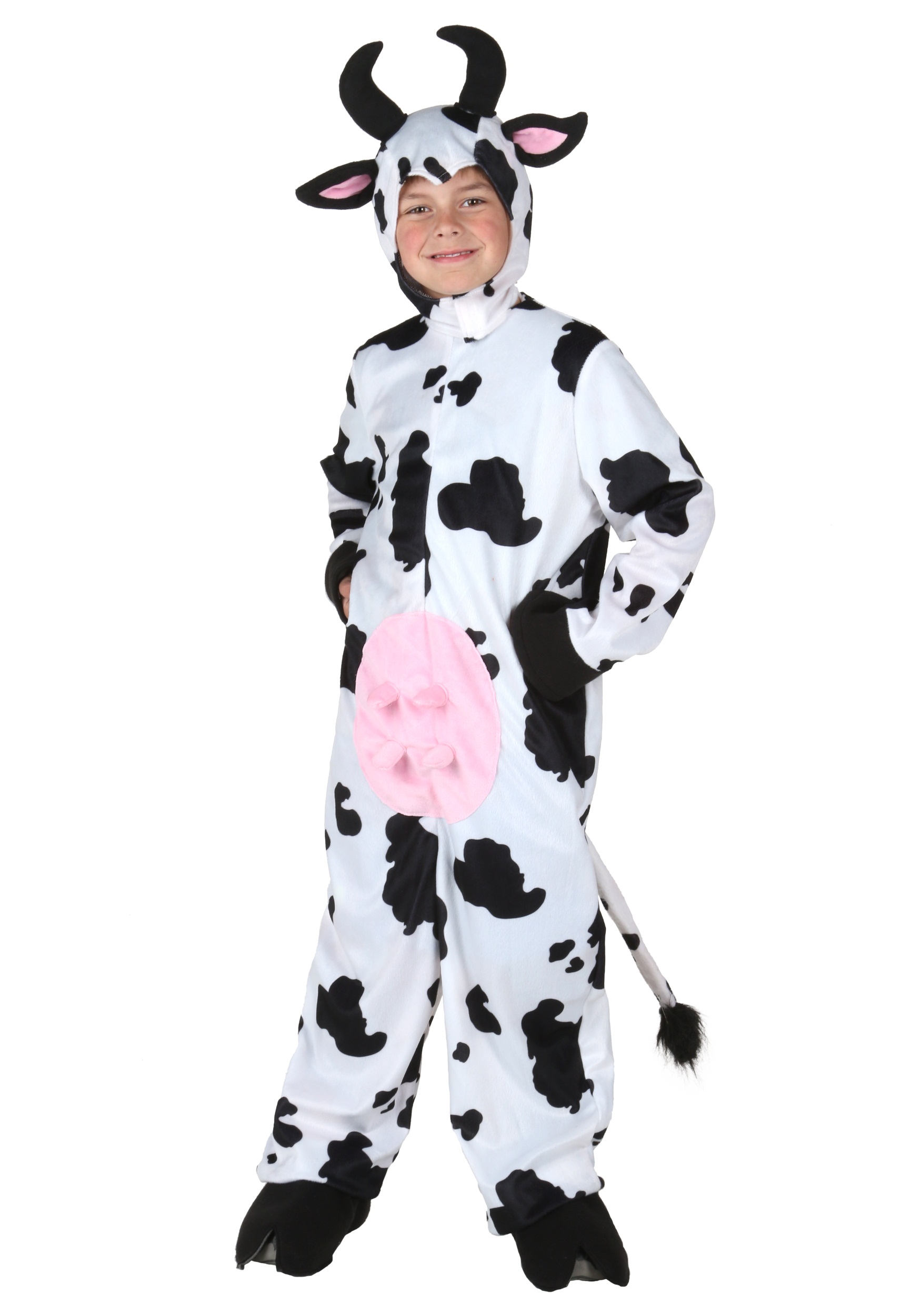 Photos - Fancy Dress Deluxe FUN Costumes  Cow Costume for Kids Black/White FUN2930CH 