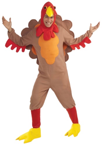 Plus Size Fleece Turkey Costume for Adults