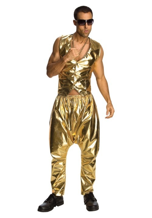 Mens MC Hammer Gold Pants