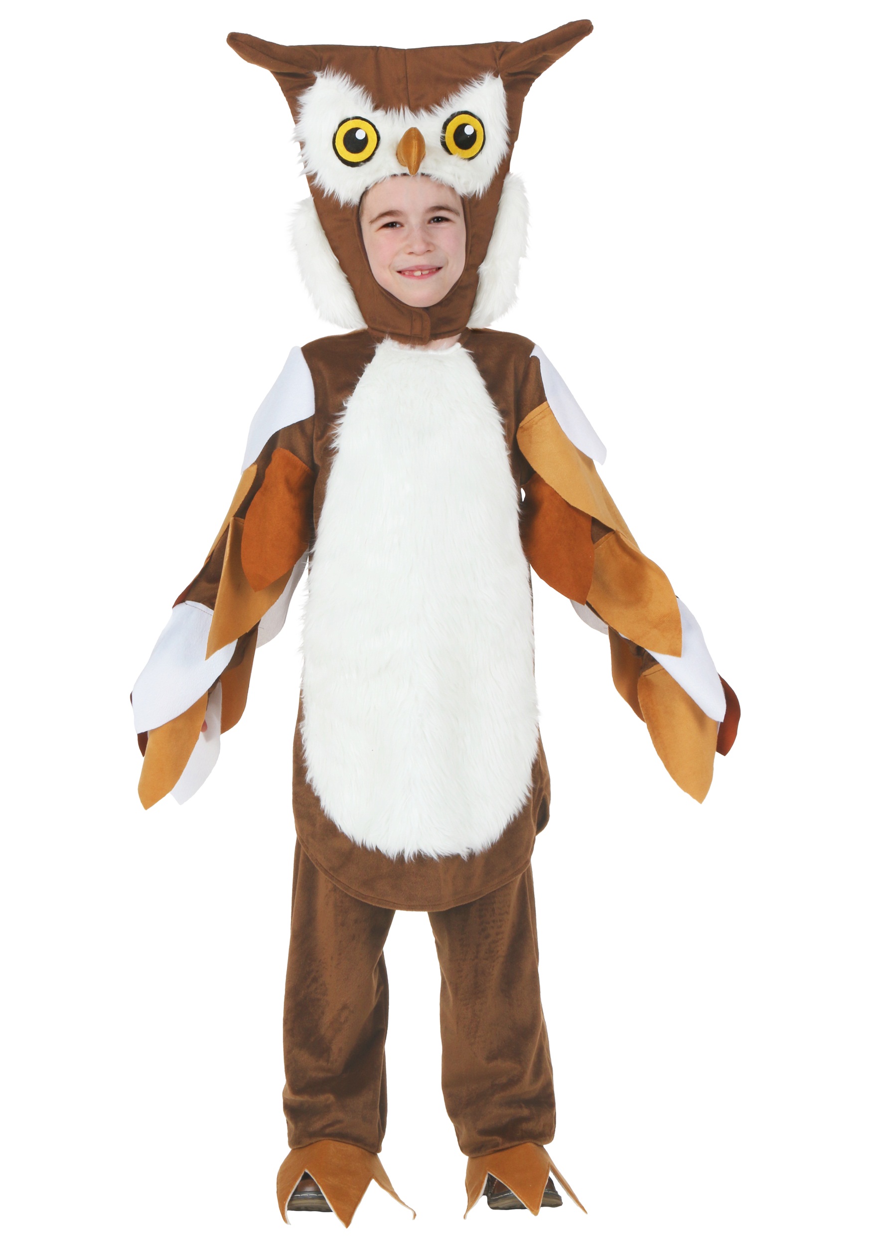 Photos - Fancy Dress OWL FUN Costumes  Costume for Kids Brown/Yellow FUN1608CH 