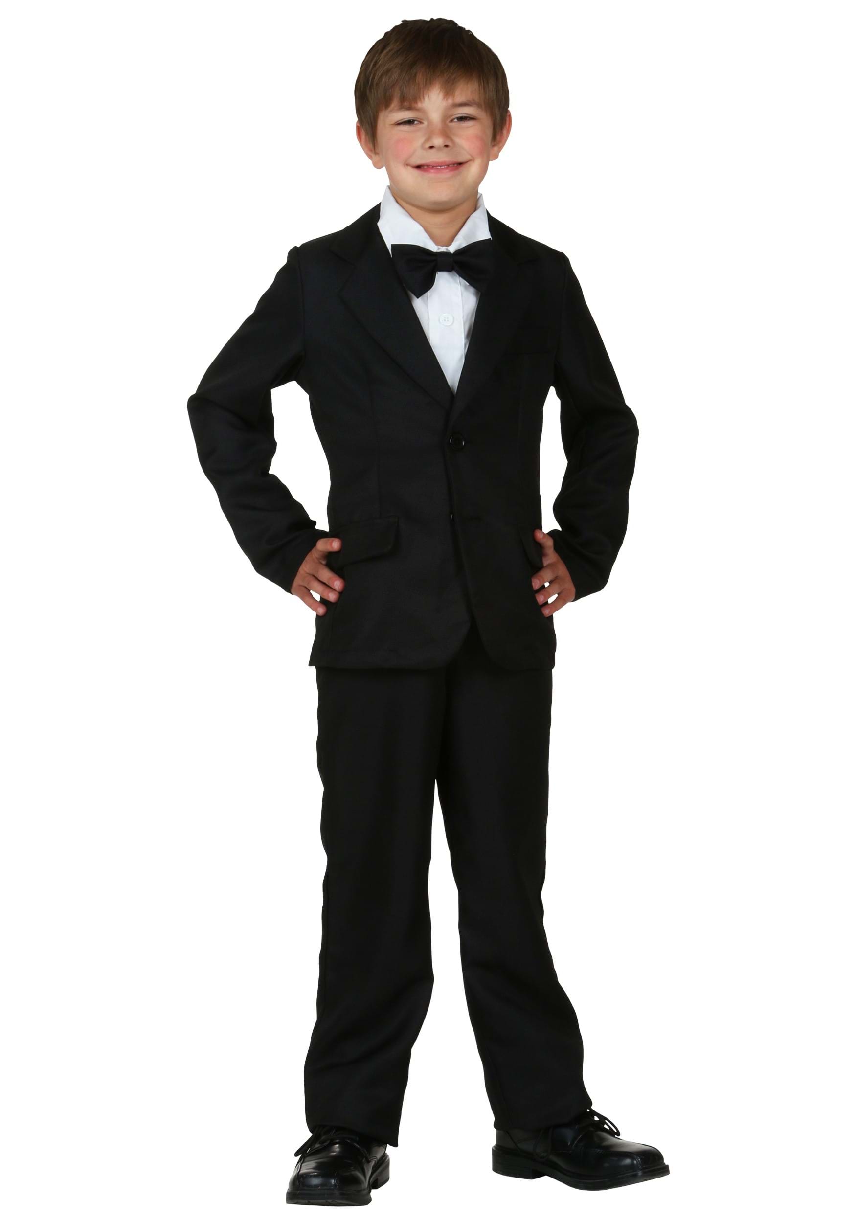 Photos - Fancy Dress FUN Costumes Black Suit for Kids Costume Black FUN1111BKCH