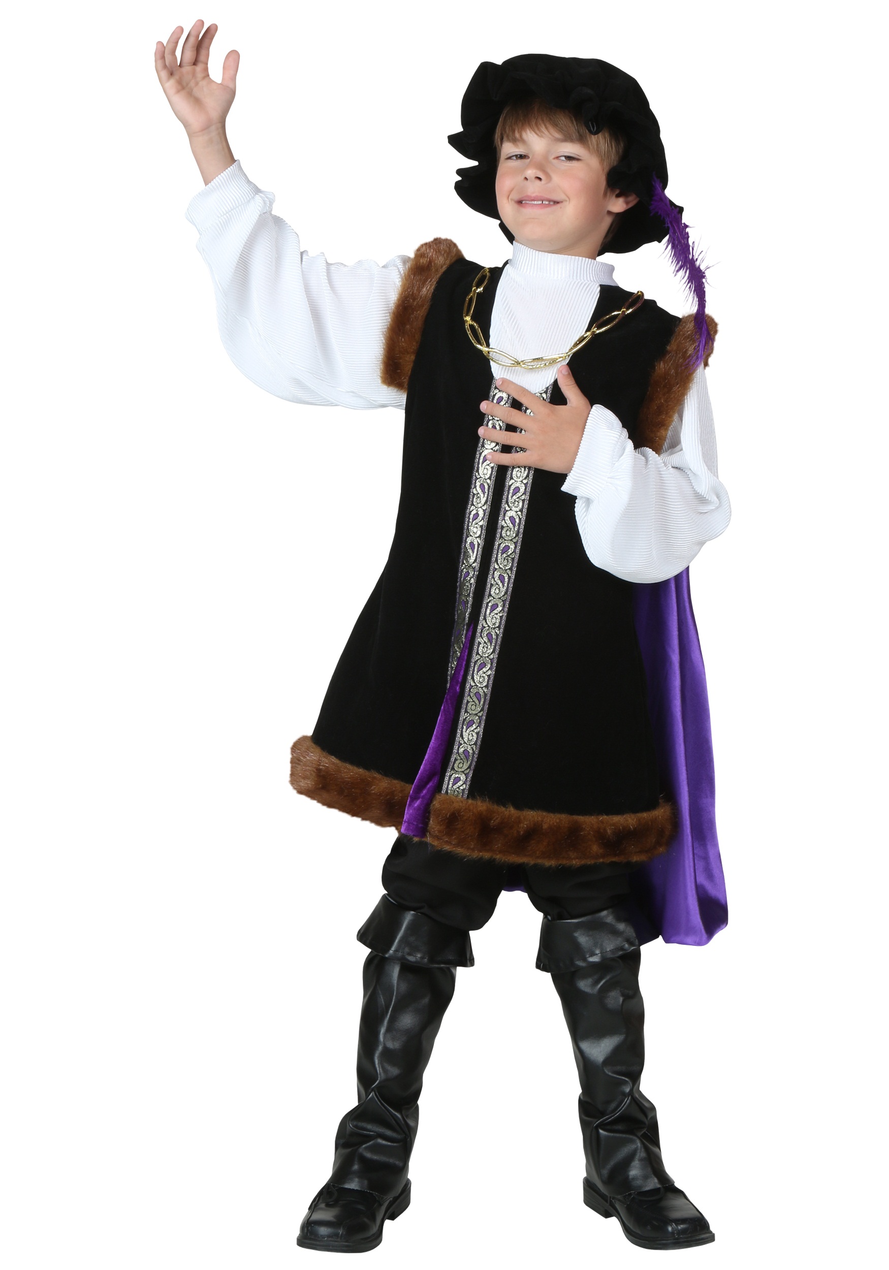 Photos - Fancy Dress Noble FUN Costumes  Man Costume for Kids | Exclusive | Made By Us Black/ 