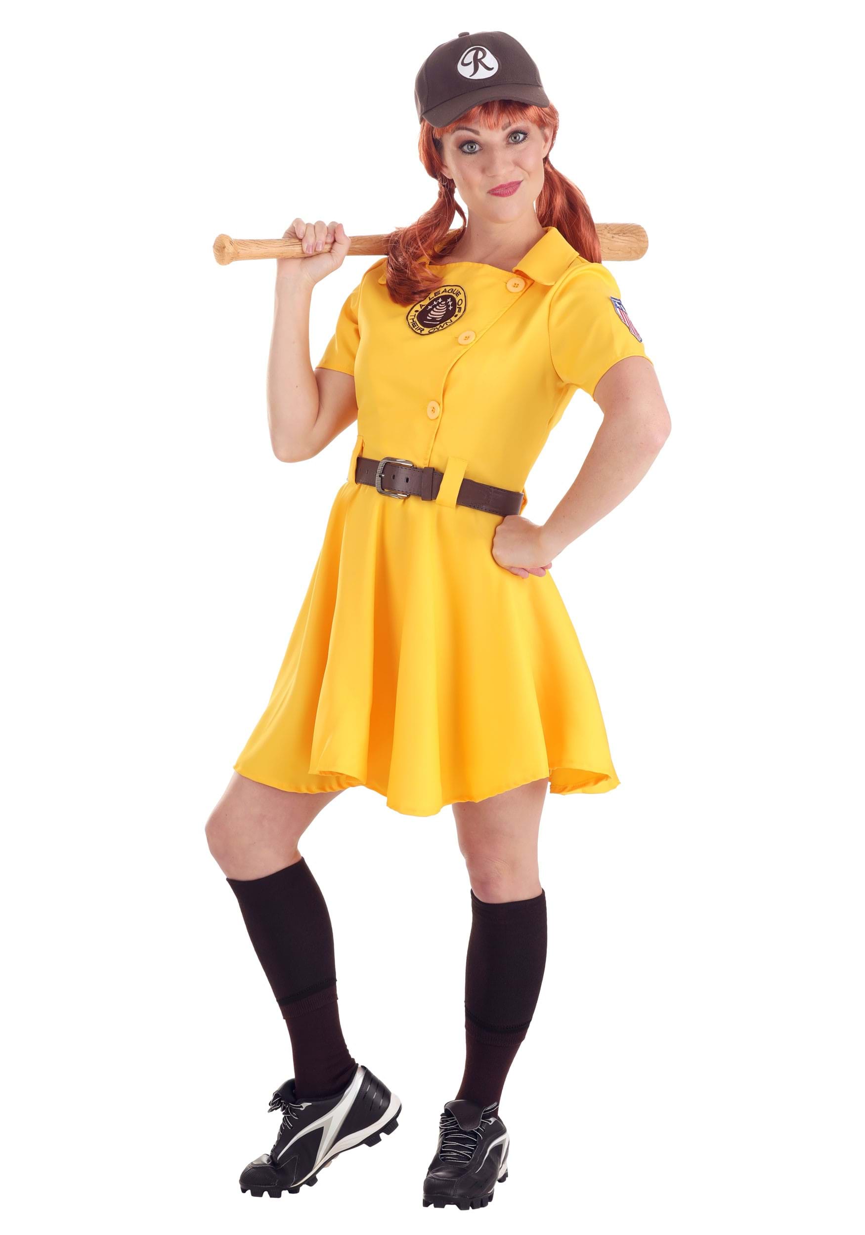  Adult A League of Their Own Rockford Peaches Costume For Women, Baseball  Costume Uniform Dress Belt Hat Large : Clothing, Shoes & Jewelry