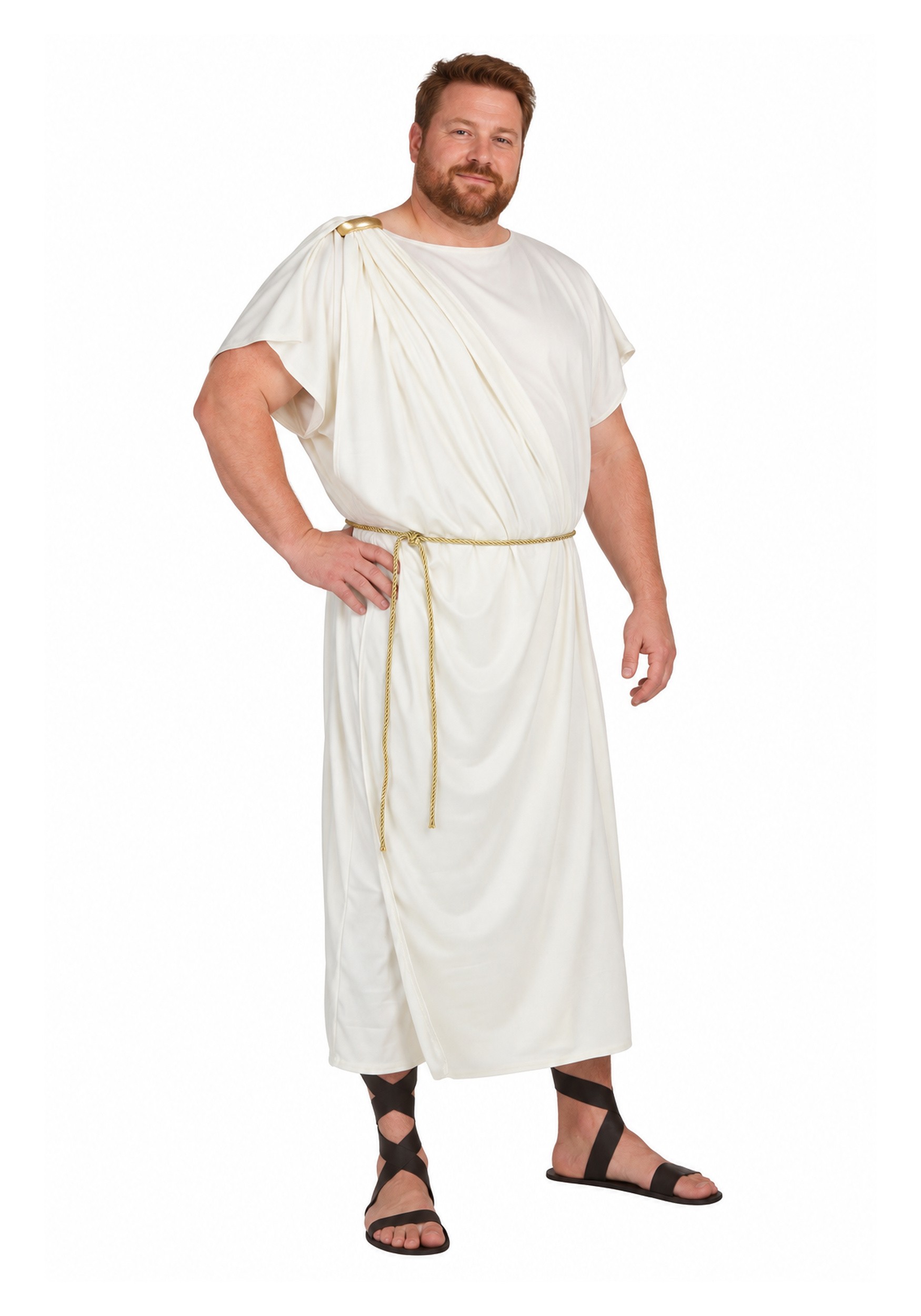 Plus Size Roman Toga Mens Costume