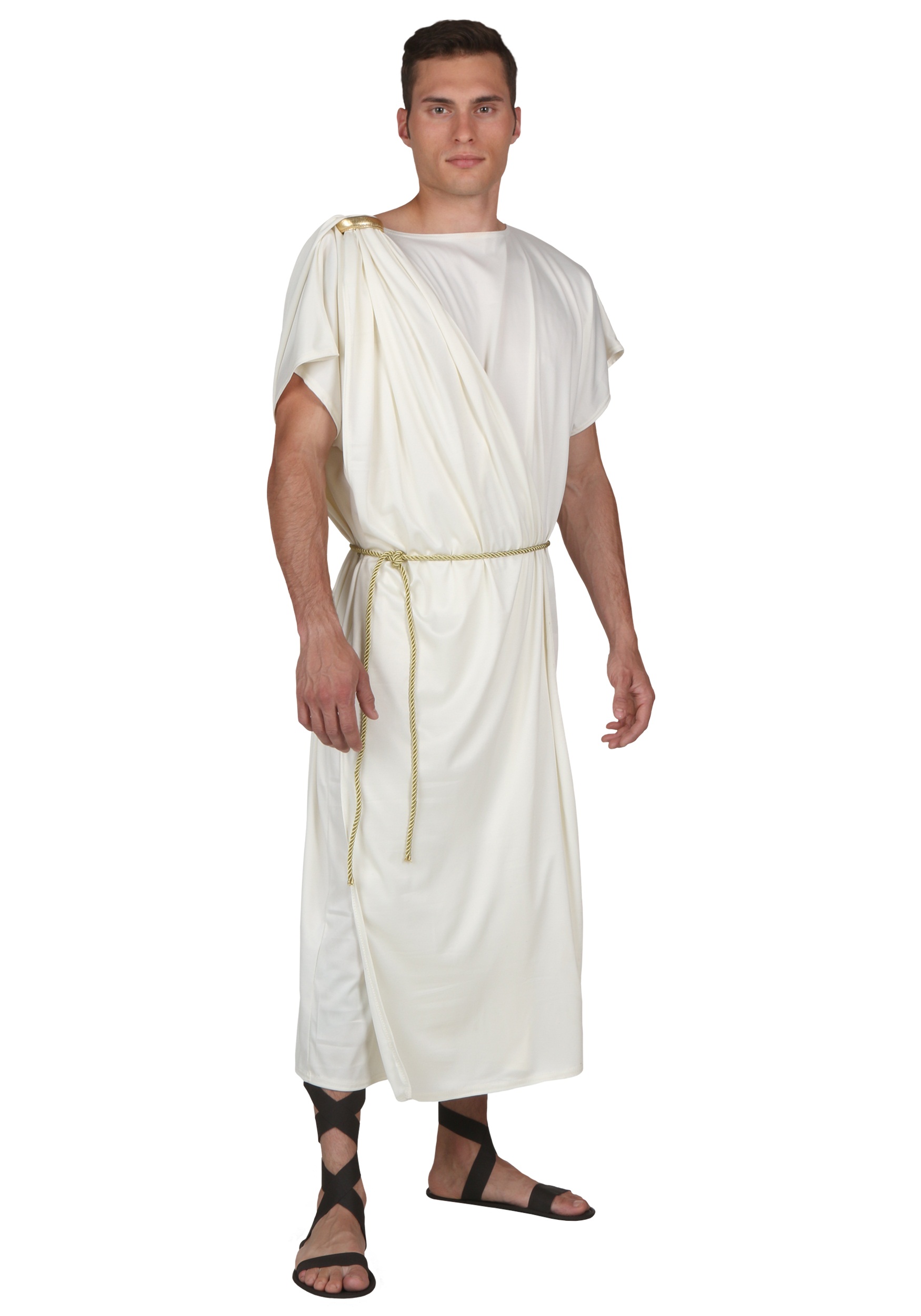 Photos - Fancy Dress FUN Costumes Plus Size Roman Toga Men's Costume White FUN2298PL