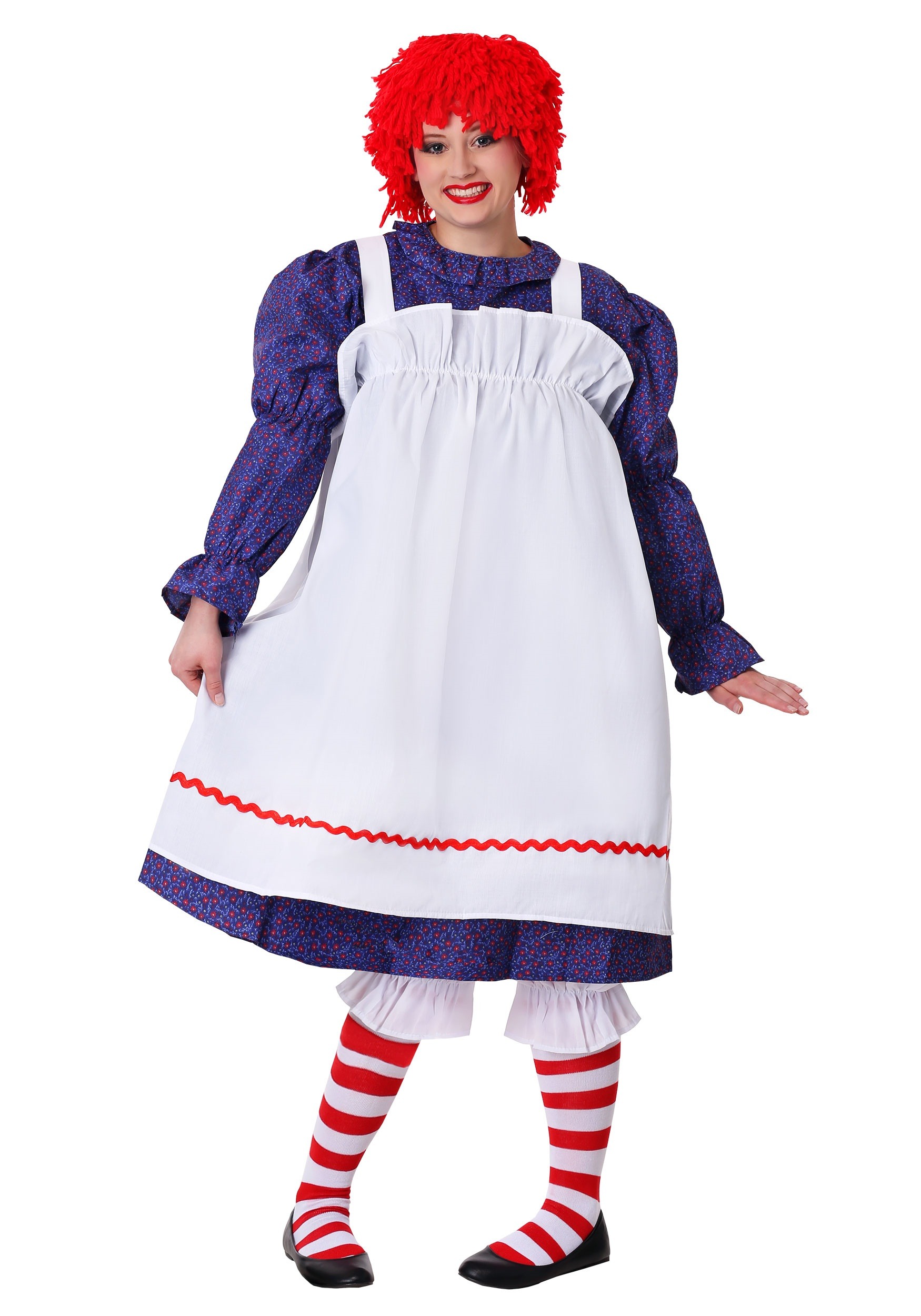 Photos - Fancy Dress Classic FUN Costumes Women's Plus Size Rag Doll Costume Blue/Red/White FUN 