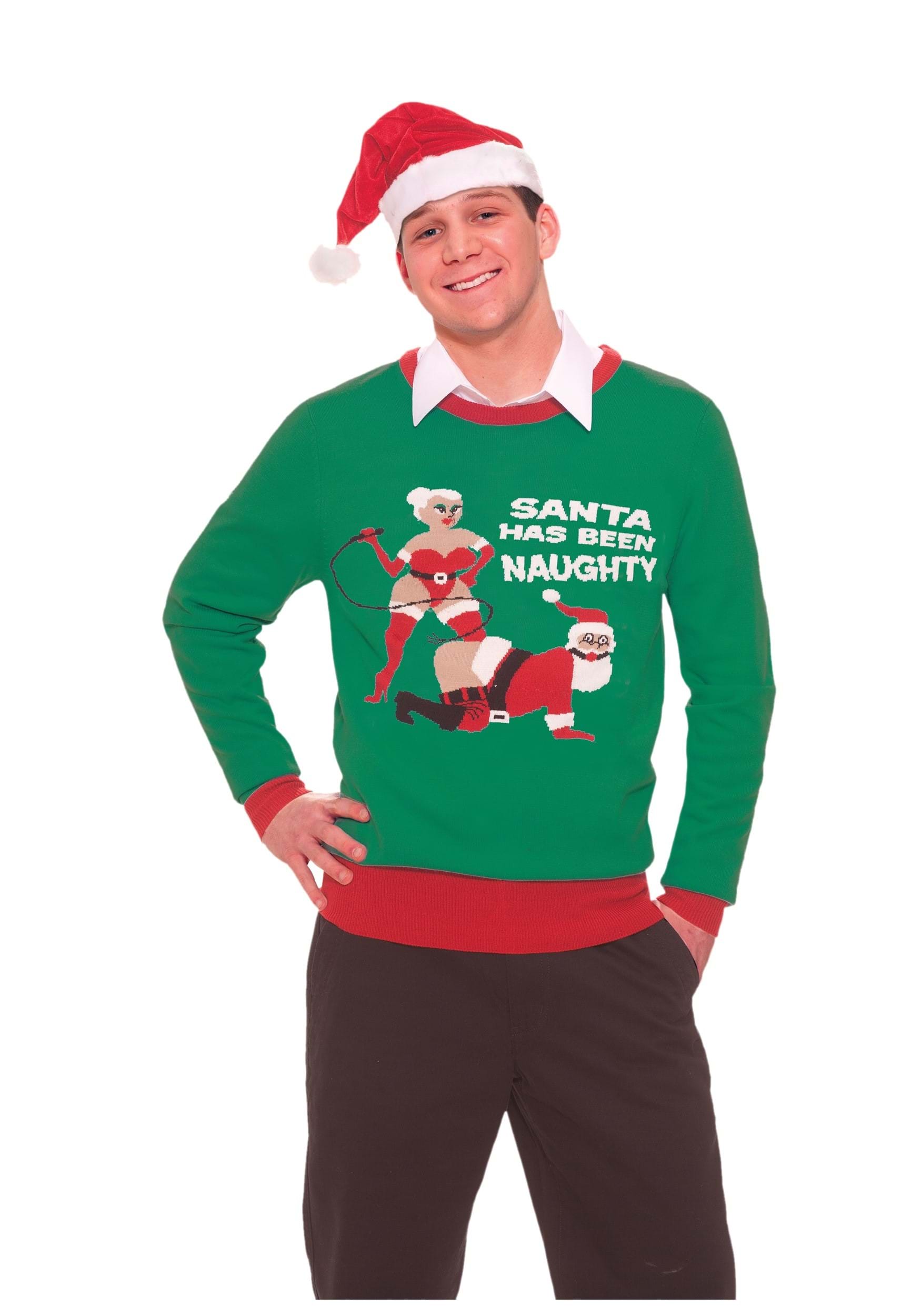 Has Naughty Ugly Christmas Sweater