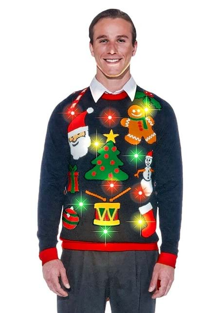 Everything Christmas Lighted Ugly Xmas Sweater